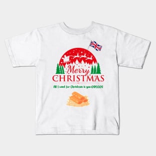 All I Want For Christmas is GREGGS Kids T-Shirt